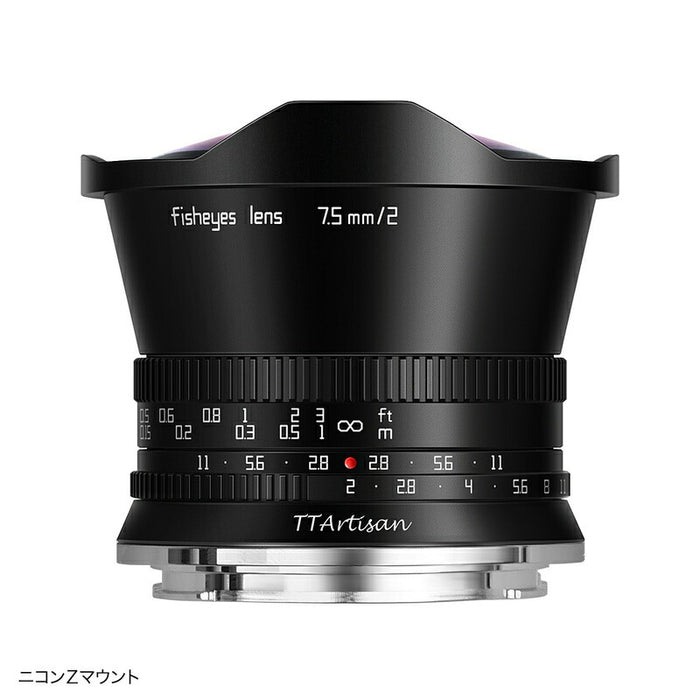 TTArtisan 7.5mm f/2 Z (B) 7.5mm f/2 C Fisheye(Zマウント)