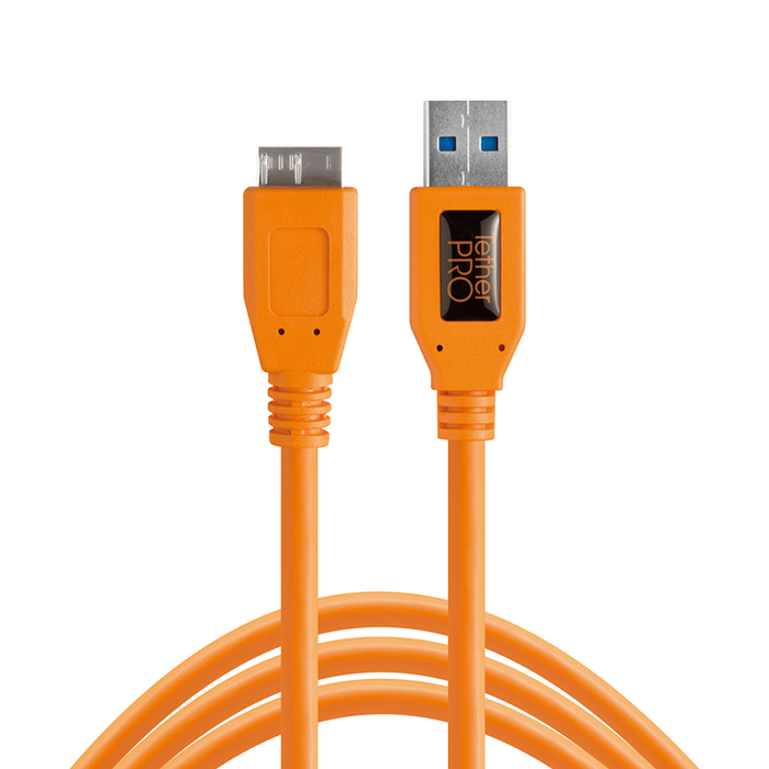 TetherTools CU5454 TetherPro USB 3.0 SuperSpeed Micro-B Cable(4.6m/オレンジ)