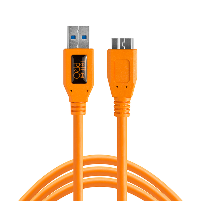 TetherTools CU5454 TetherPro USB 3.0 SuperSpeed Micro-B Cable(4.6m/オレンジ)