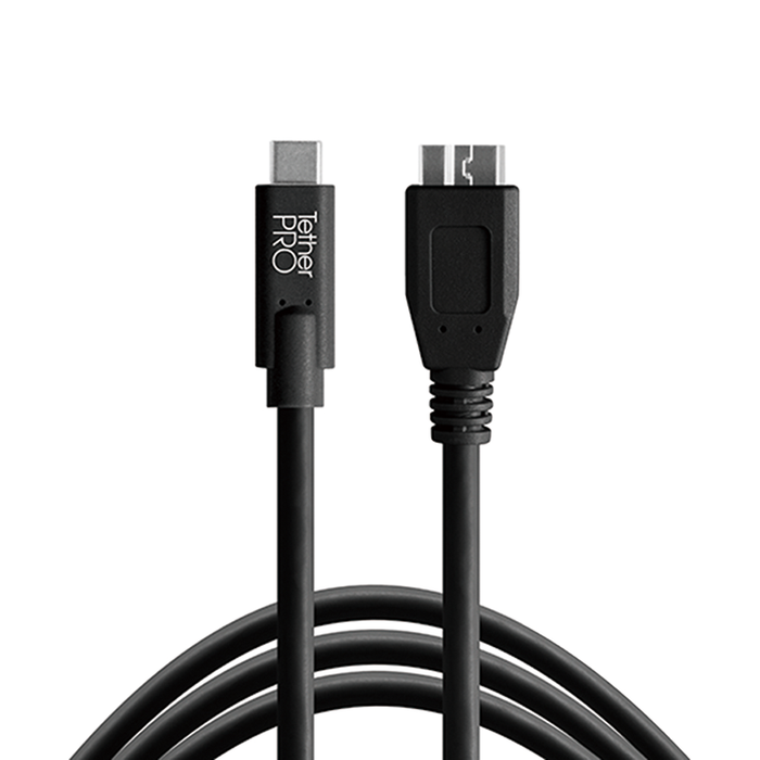 TetherTools CUC3315-BLK TetherPro USB-C to 3.0 Micro-B（ブラック）