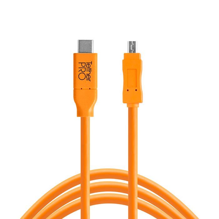 TetherTools CUC2615-ORG TetherPro USB-C to 2.0 Mini-B 8-Pin（オレンジ）