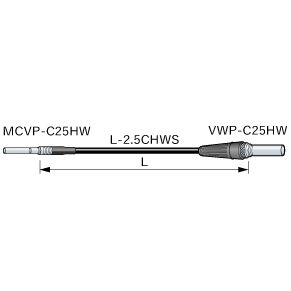 CANARE MCVPC01-VWP 1M BLK ビデオパッチ変換ケーブル マイクロ-ビデオプラグ（W.E社仕様） 1m 黒