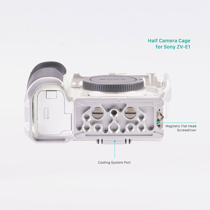 Tilta TA-T35-HCC-S Half Camera Cage for Sony ZV-E1 - Silver