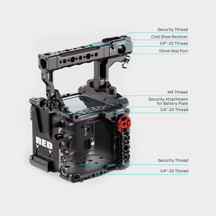 Tilta TA-T53-DV-B Camera Cage for RED KOMODO-X Advanced Kit (V Mount) - Black