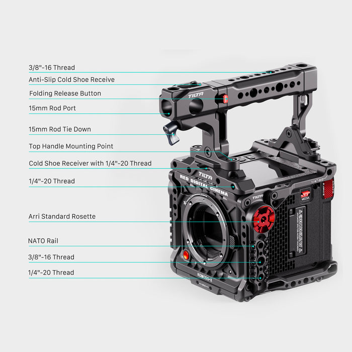 Tilta TA-T53-DV-B Camera Cage for RED KOMODO-X Advanced Kit (V Mount) - Black