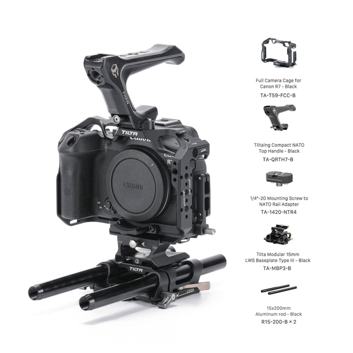 Tilta TA-T59-B-B Camera Cage for Canon R7  Pro Kit - Black