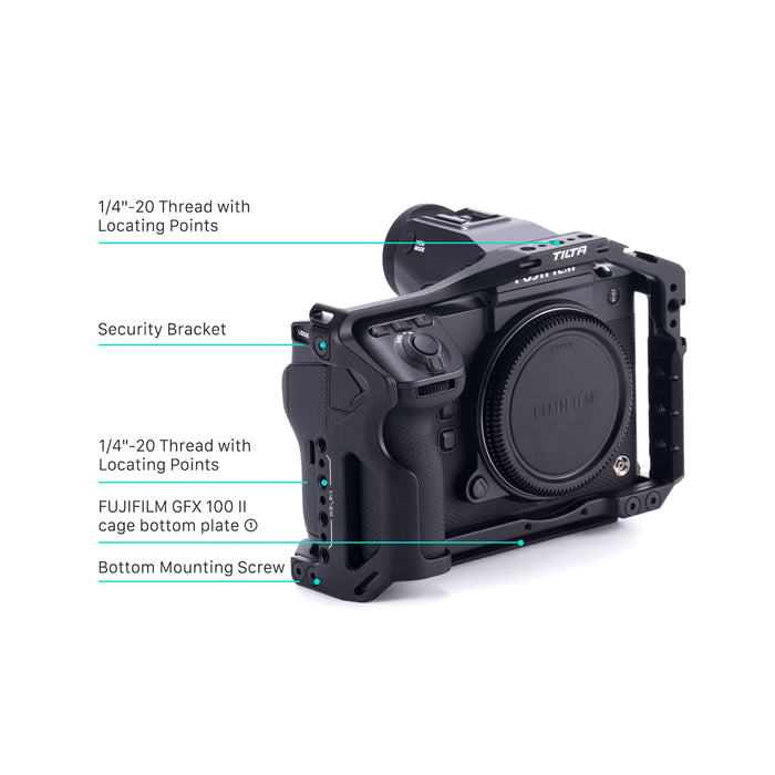 Tilta TA-T62-FCC-B Full Camera Cage for Fujifilm GFX100 II  - Black