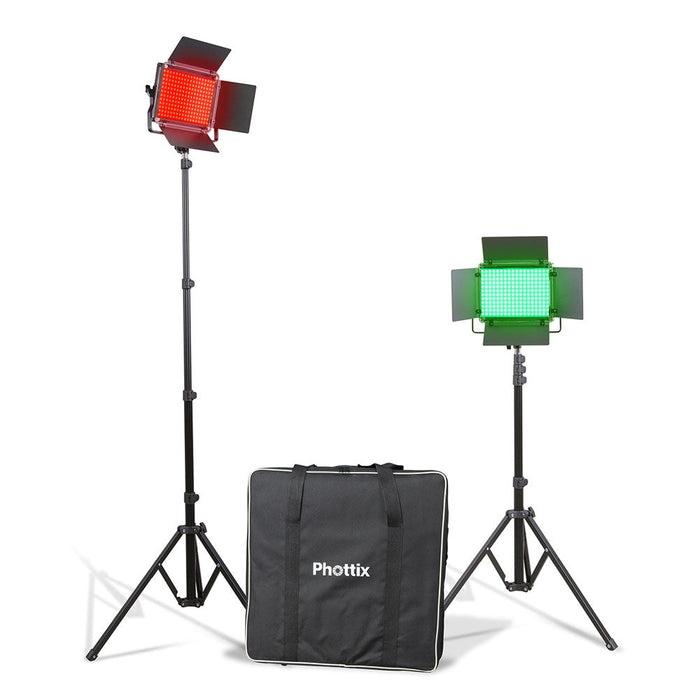 【ワケあり品】Phottix Kali 50R RGB LED Light Twin Kit Set