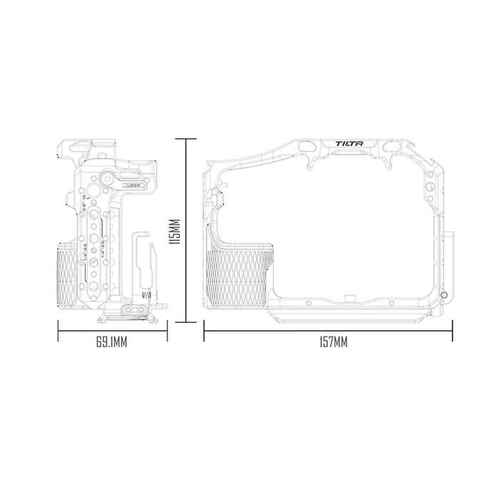 Tilta TA-T63-A-B Camera Cage for Panasonic G9 II Basic Kit - Black