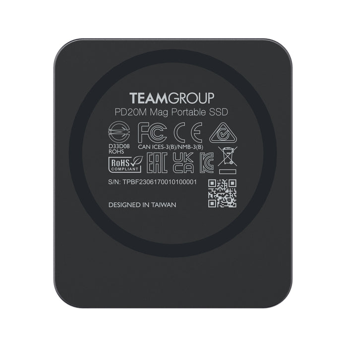 TeamGroup TPSEG2001T0C108 PD20M 1TB Magnetic External SSD ポータブルSSD 1TB