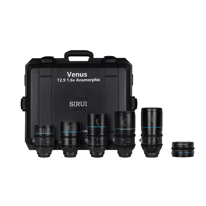 SIRUI Venus 1.6x Full Set-E-JP アナモルフィックレンズ 1.6x Full Frame 5本セット(35/50/75/100/150mm) E +1.25xレンズアダプター