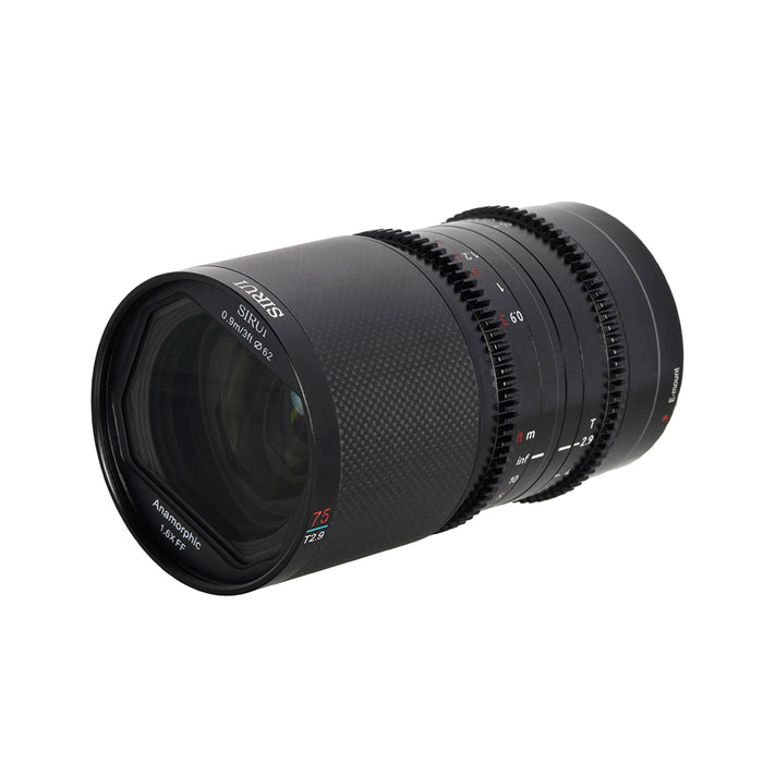 SIRUI Saturn E75N-JP カーボンファイバーアナモルフィックレンズ 1.6x Full Frame 75mm E/ナチュラル