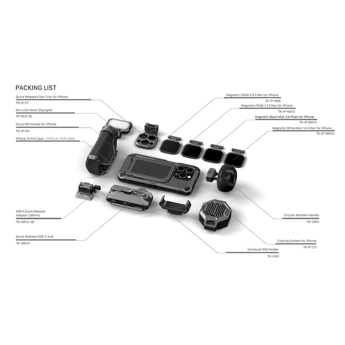 Tilta TK-IP15-PMD-SG Khronos iPhone 15 Pro Max Ultimate Kit - Space Gray