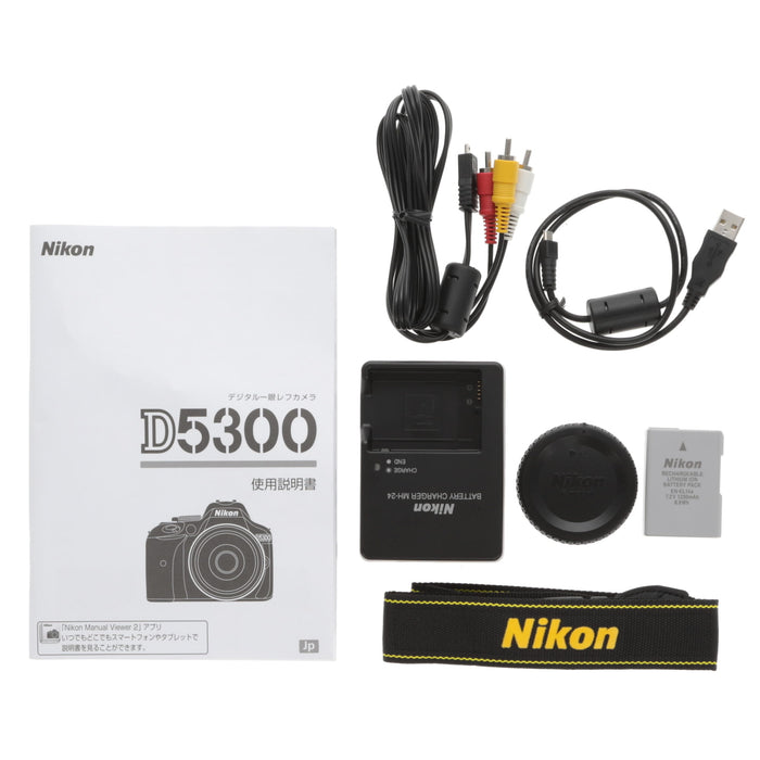 【中古品】Nikon D5300LKP18-55 デジタル一眼レフカメラ D5300 AF-P 18-55 VR レンズキット ブラック