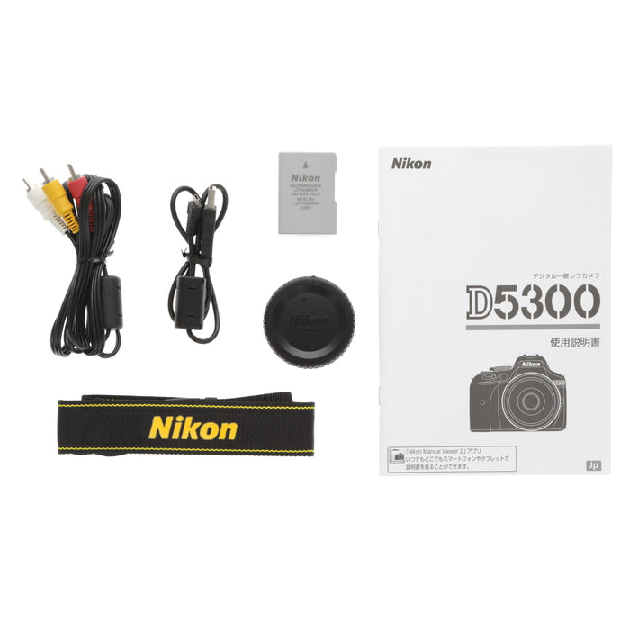 【中古品】Nikon D5300LKP18-55 デジタル一眼レフカメラ D5300 AF-P 18-55 VR レンズキット ブラック