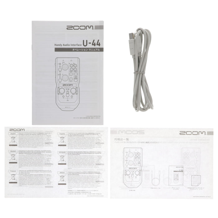 中古品】ZOOM U-44 ＋ XYH-6 ハンディーオーディオインターフェース(4