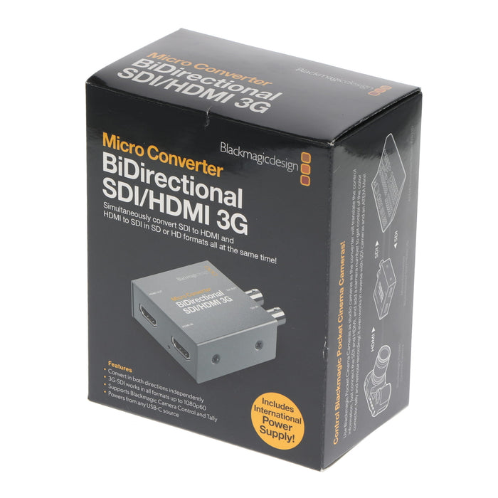 【中古品】BlackmagicDesign CONVBDC/SDI/HDMI03G/P Micro Converter BiDirectional SDI/HDMI 3G PSU(パワーサプライ付属)