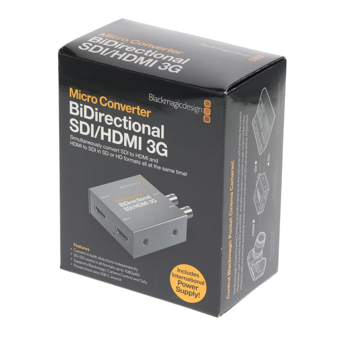 【中古品】BlackmagicDesign CONVBDC/SDI/HDMI03G/P Micro Converter BiDirectional SDI/HDMI 3G PSU(パワーサプライ付属)