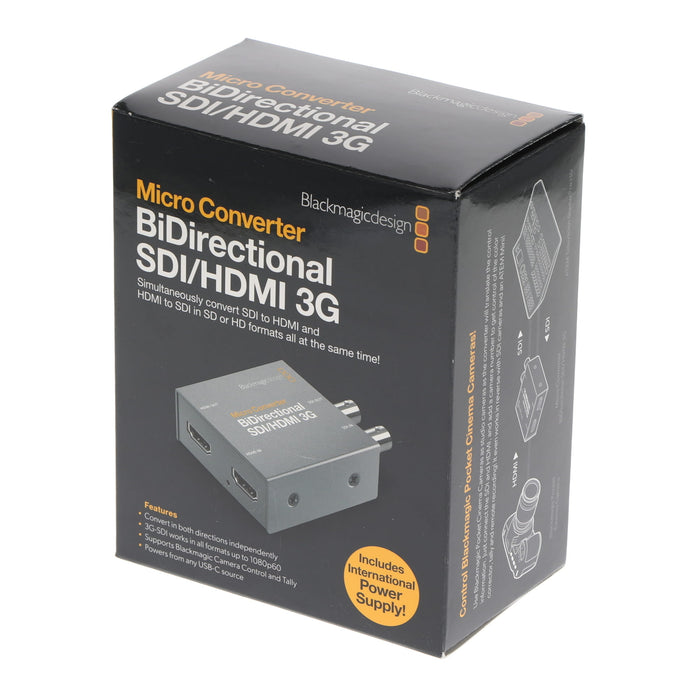 【中古品】BlackmagicDesign CONVBDC/SDI/HDMI03G/P Micro Converter BiDirectional SDI/HDMI 3G PSU(パワーサプライ付属)