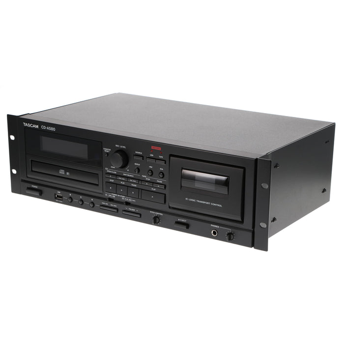 【中古品】TASCAM CD-A580 カセットレコーダー/CD プレーヤー/USB メモリーレコーダー