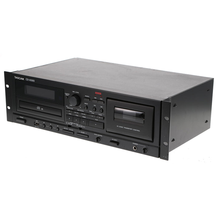 【中古品】TASCAM CD-A580 カセットレコーダー/CD プレーヤー/USB メモリーレコーダー