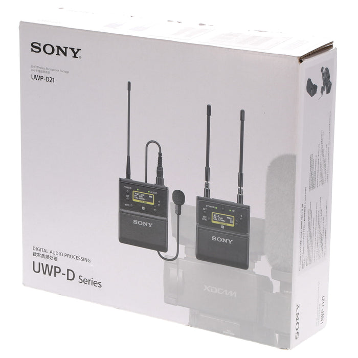 【中古品】SONY UWP-D21 B帯アナログワイヤレスマイクロホンパッケージ(ボディーパックトランスミッター/ポータブルチューナー)