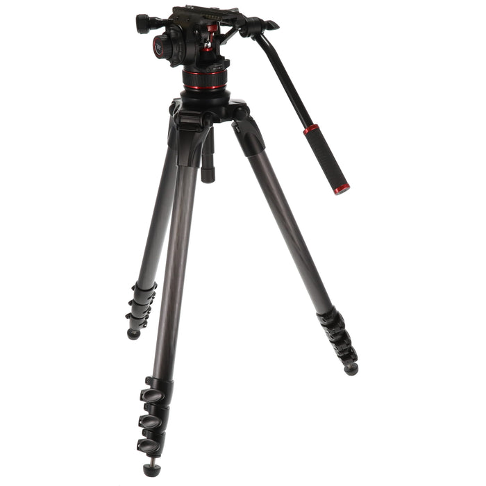 【中古品】Manfrotto MVK612CTALL ナイトロテック612ビデオ雲台+536カーボン三脚