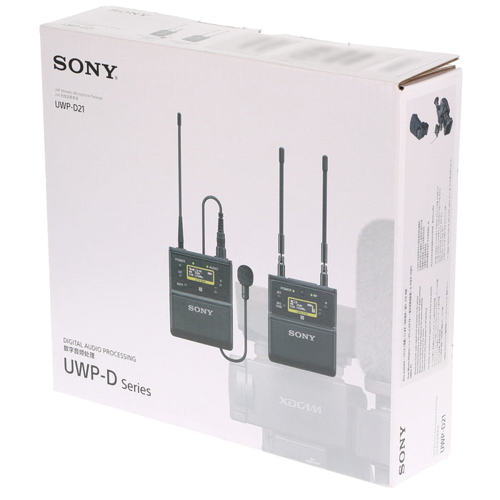 【中古品】SONY UWP-D21 B帯アナログワイヤレスマイクロホンパッケージ(ボディーパックトランスミッター/ポータブルチューナー)