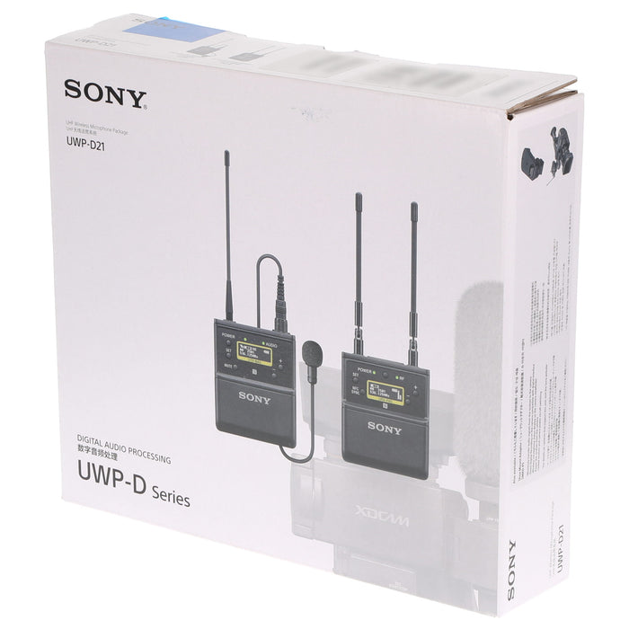 【中古品】SONY UWP-D21 B帯アナログワイヤレスマイクロホンパッケージ(ボディーパックトランスミッター/ポータブルチューナー)