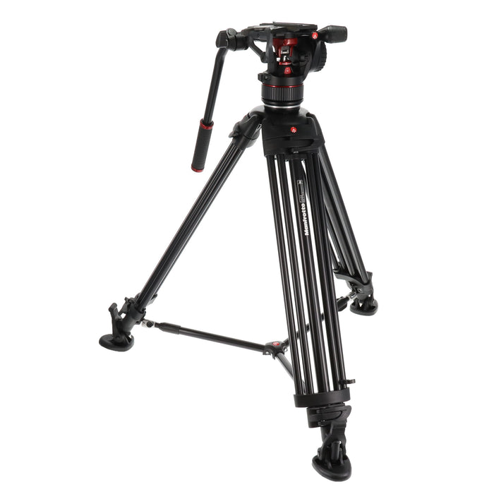 【中古品】Manfrotto MVKN8TWINM ナイトロテックN8ビデオ雲台+546B三脚ツインMS