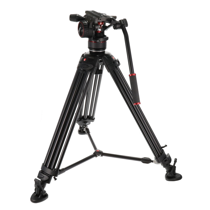 【中古品】Manfrotto MVKN8TWINM ナイトロテックN8ビデオ雲台+546B三脚ツインMS