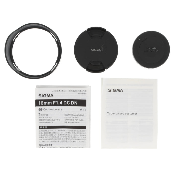 【中古品】SIGMA 402655 16mm F1.4 DC DN | Contemporary(ソニー Eマウント)