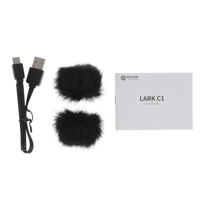 【中古品】Hollyland HL-LARK C1 DUO White-IOS ワイヤレスマイクロホンシステム Lark C1 DUO(iOS版/充電ケース付き/アイボリーホワイト)