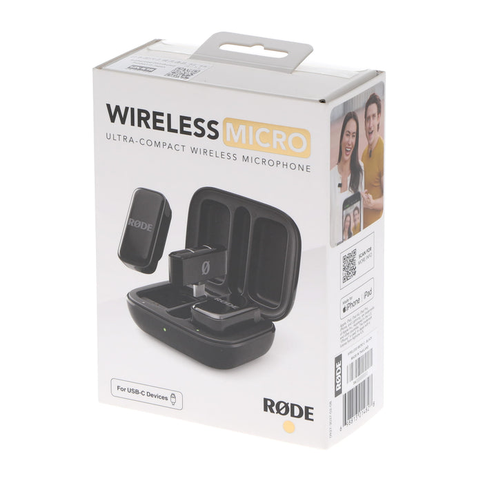 【中古品】RODE WIMICROC ワイヤレス マイクロ USB-C ブラック