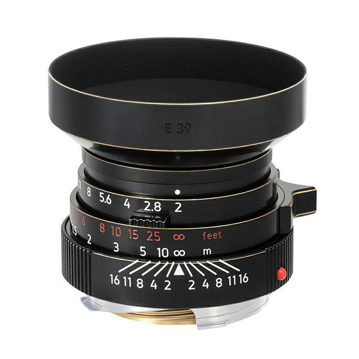 LIGHT LENS LAB LLL-50M (Vi) M 50mm f/2 ヴィンテージブラック・セット + レンズフード C42-LS.39F 復刻 + E39 UV レンズフィルター(Mマウント)