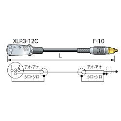 CANARE RC02-X2 2M ORG RCAケーブル （オーディオ用） XLR3（オス）-RCA（オス） 2m 橙