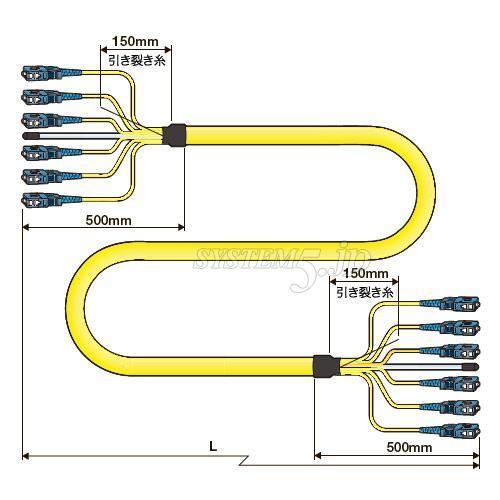 CANARE 4FS50-S 50M 4心光接続ケーブル（シングルモード） SC-SC 50m