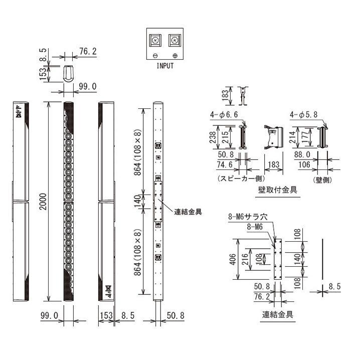 JBL CBT 200LA-1 コラムスピーカー(ブラック)