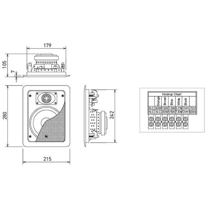 JBL Control 126WT 壁埋込用2-Wayフルレンジ・スピーカー(ハイ・インピーダンス仕様/2本1組)