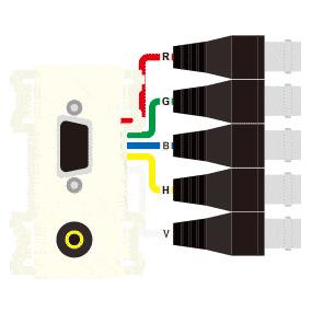 CANARE CP-H15FMSJ-B 壁用AVコンセント CPシリーズ VGA ブラック