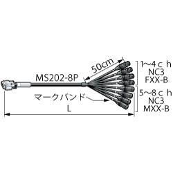 CANARE 8MCS03-CB12 3M アナログオーディオマルチケーブル Dsub25P（オス）-NC3（オス・メス） x各4 （3m）