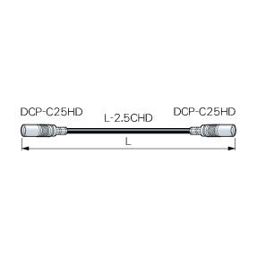 CANARE DN2.5HDC005 0.5M YEL DINケーブル DIN（オス）-DIN（オス） 0.5m 黄