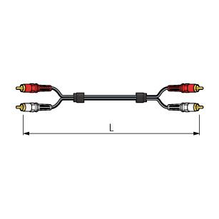 CANARE 2RCS15 AVケーブル RCA x2-RCA x2 15m 黒