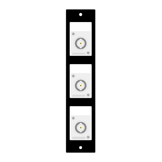 CANARE CSW-TP3-JRUDT-B EIA・側面端子盤プレート TP3-B BNC中継×3