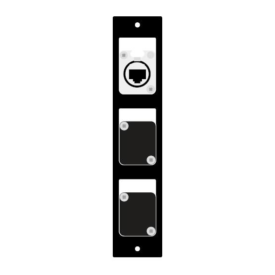 CANARE CSW-TP3-NE8P6S-B EIA・側面端子盤プレート TP3-B RJ45（CAT6A）