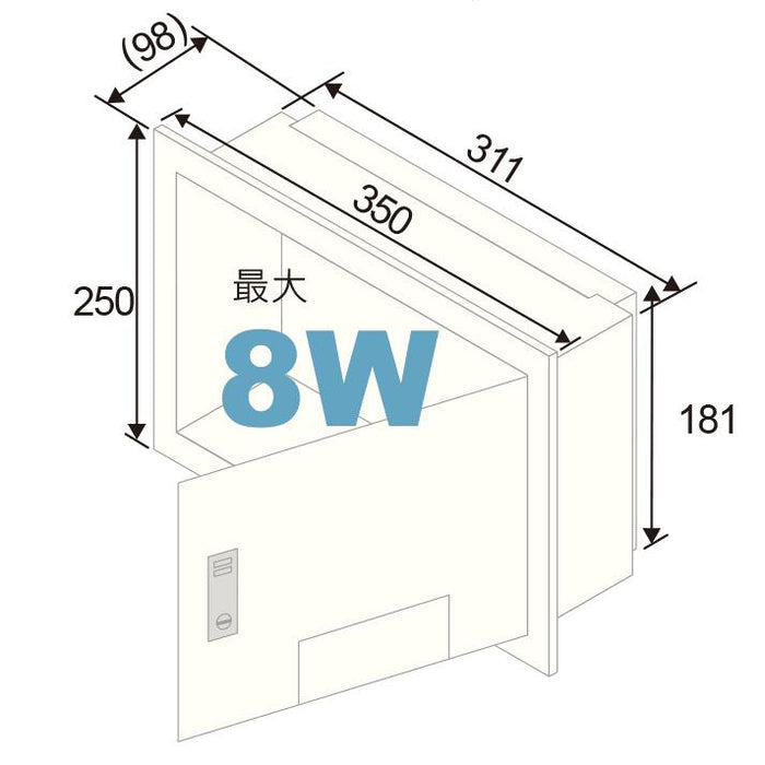 CANARE CSW-KBFSD3-3525-W 定型扉付壁用端子盤フレーム（横開き） TP3-W用