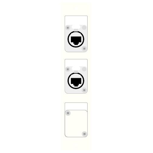 CANARE CSW-TP3-NE8P6W-W 壁用端子盤プレート TP3-W RJ45（CAT6A）×2