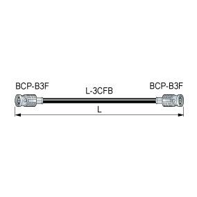 CANARE D3FBC05E 5M BLK 圧着式BNCケーブル BNC（オス）-BNC（オス