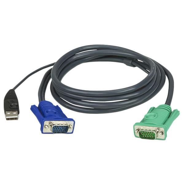 ATEN 1.2m USB KVMケーブル （3 in 1 SPHDコネクター付属）2L-5201U