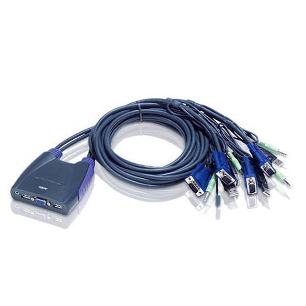 ATEN CS64US 4ポート USB VGA/オーディオ ケーブルKVMスイッチ